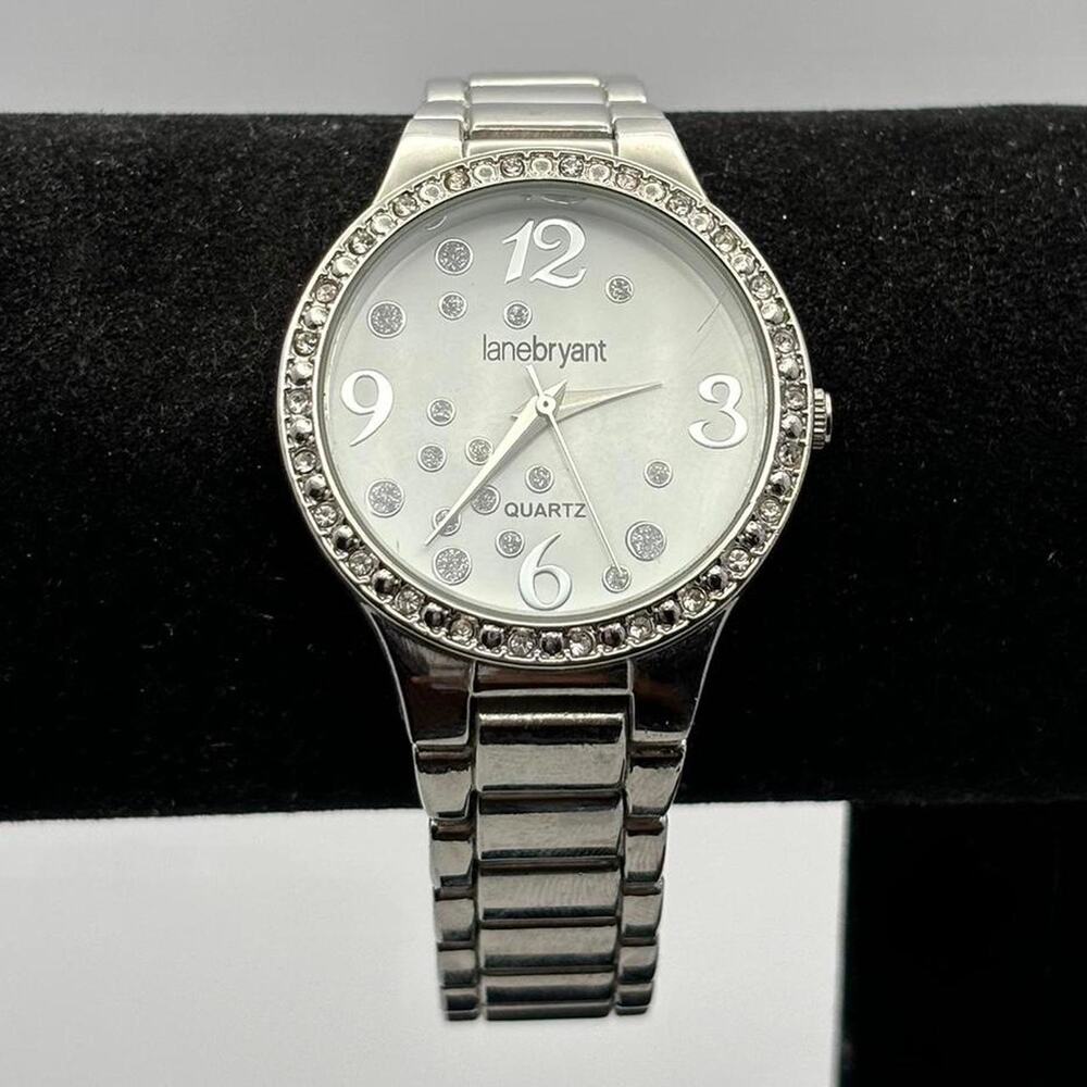 Silver mens lane bryant watch
